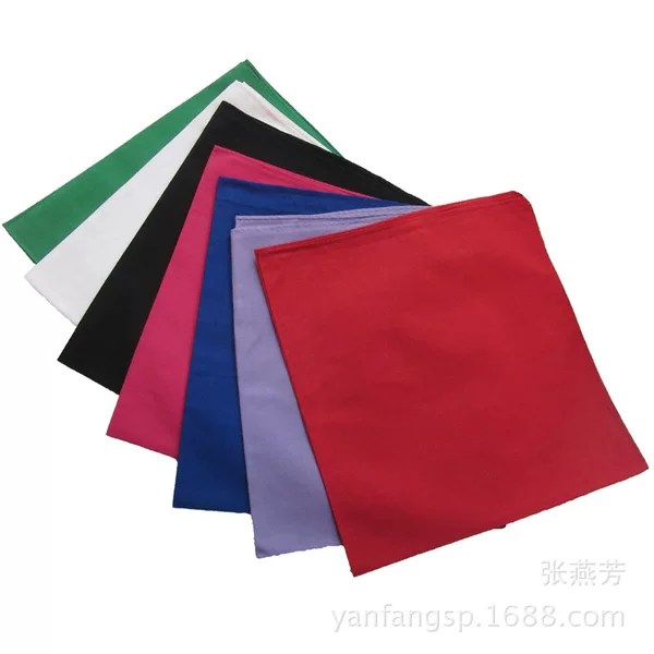 Polyester square scarf solid color handkerchief hotel multi-color folding napkin plain cloth solid color square scarf factory direct sales