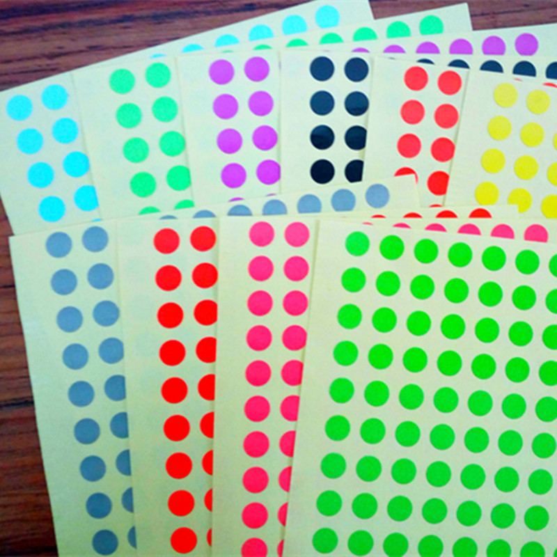 圆形圆点不干胶标签贴颜色贴纸各种颜色可印刷彩色圆点标签现制