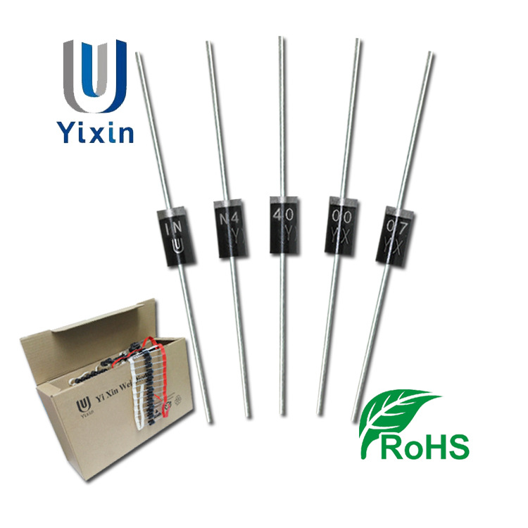 厂家直营 1N4007 DO-41封装 1A 1000V 插件 4007二极管 短脚45MM