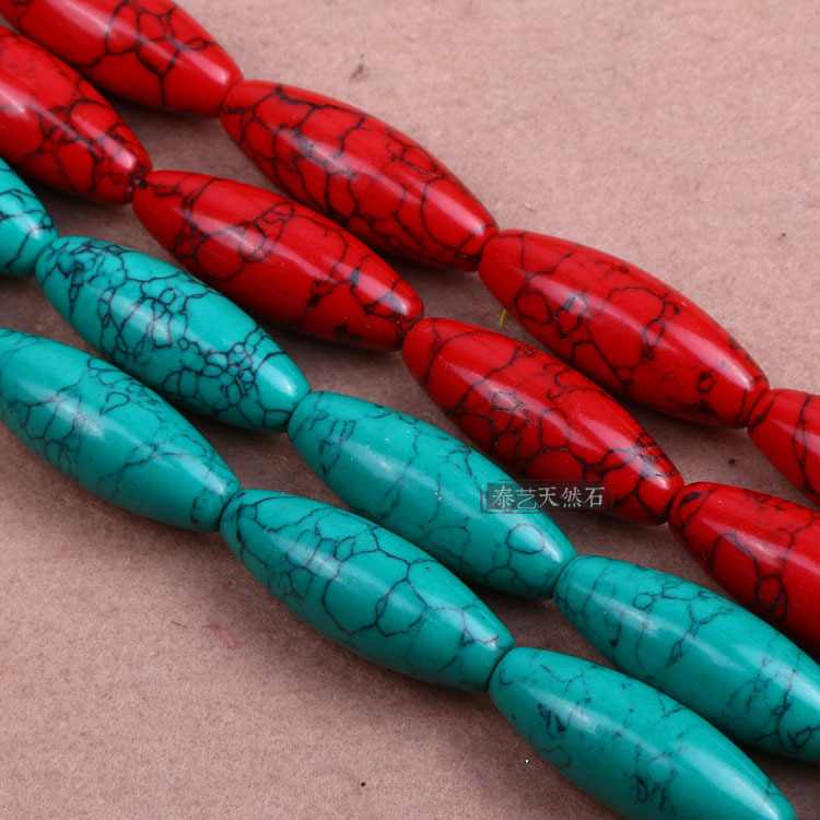 Synthetic Red turquoise beads semi-finished loose beads DIY Star Moon Bodhi jewelry beaded material Accessories Wholesale