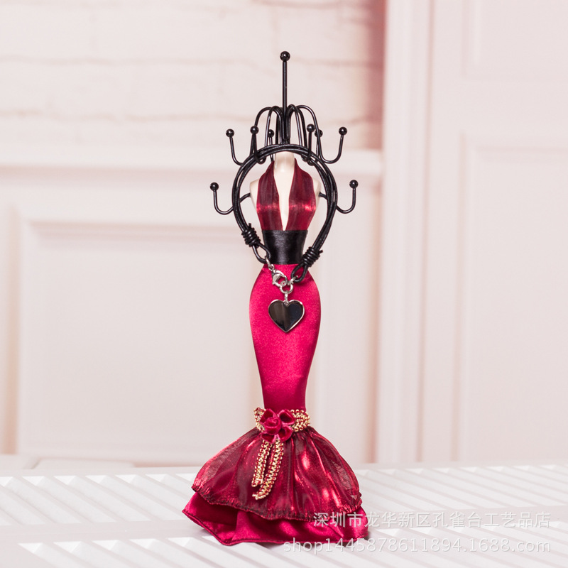 Creative Resin Home Crafts Ornaments Earrings Necklace Display Rack Iron Jewelry Hanger Jewelry Display Props