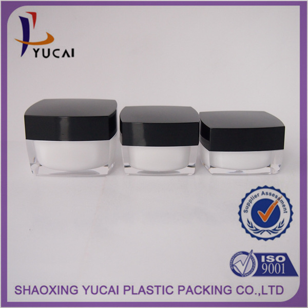 四方亚克力膏霜瓶15g   化妆品包材 亚克力瓶 面霜瓶