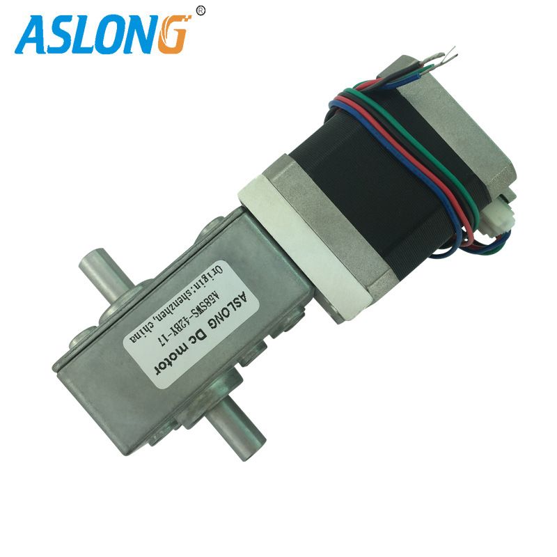 A58SW-42BYS 4线步进大扭力蜗杆减速电机 直流步进齿轮减速马达