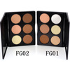 Highlighter, powder, brightening eye shadow for contouring, foundation, 6 colors