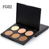 Highlighter, powder, brightening eye shadow for contouring, foundation, 6 colors