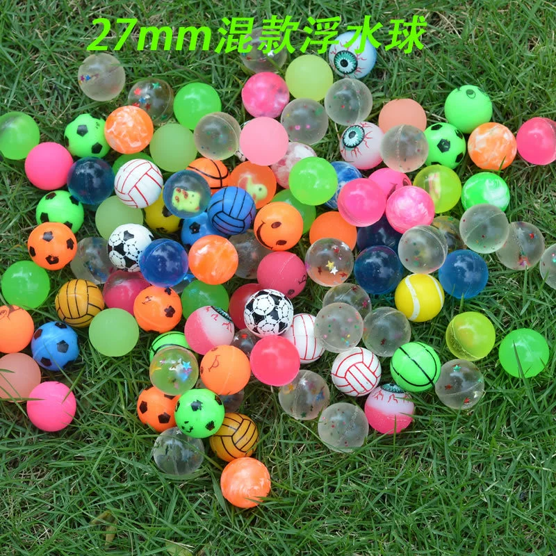 27 мм смешанный плавающий шар плавающая игрушка резиновый прыгающий мяч красочный рай детская игрушка