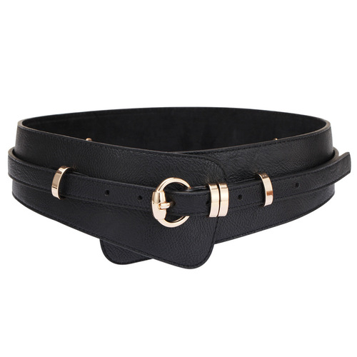 Korean-style Fashionable Litchi-Grain Pin-Clasp Women's Wide Belt Wholesale — Mixed Batch of Genuine Leather Waist Cinchers for Women's Trench Coats and Down Jackets