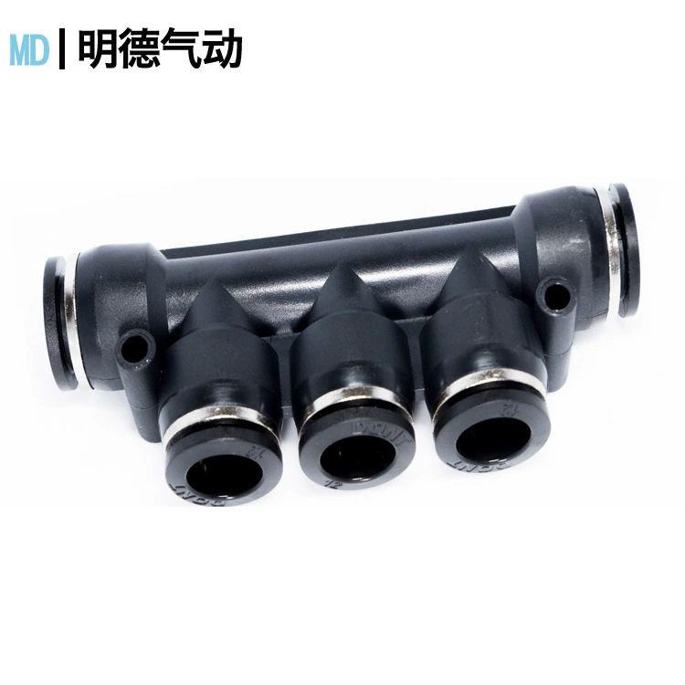 Черный быстроразъемный пятипроходной PK4 6/8/10/12 пластиковый быстроразъемный соединитель для воздушной трубы разъем разъема воздушного компрессора Pagoda