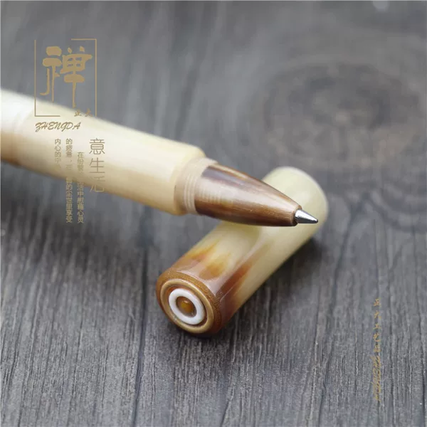 Ingenuity Pen Natural Flower Niujiao Sign Pen Water Pen Writing Gel Pen High-grade Jewelry Pen Wen Chuang Gift Box