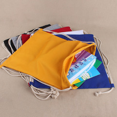 Private-printed pattern all-cotton canvas drawstring pouch sports bag, promotional backpack, student schoolbag