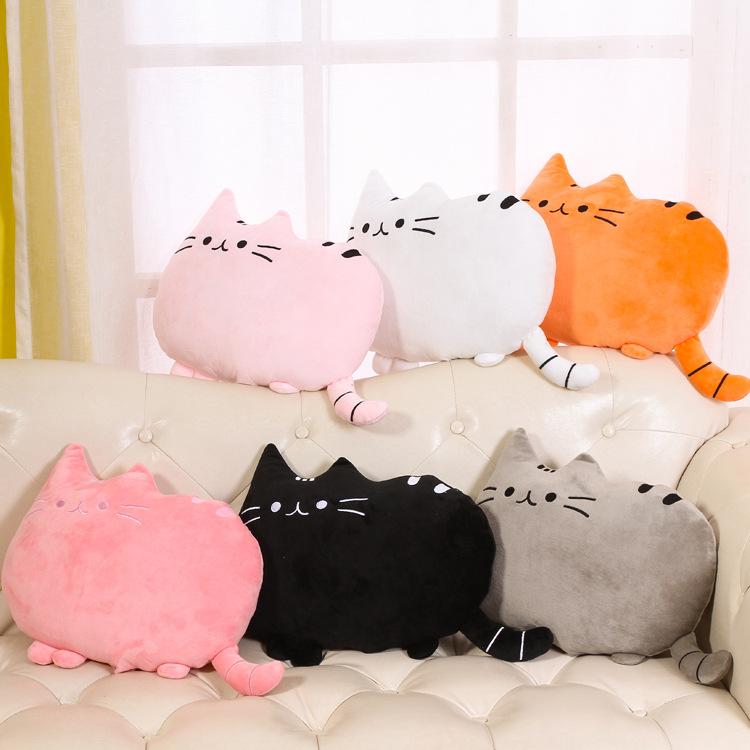 创意家居装饰沙发床头靠垫 喵星人靠枕 大脸猫卡通饼干猫抱枕
