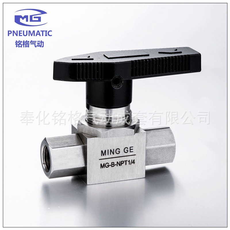 304不锈钢6000PSI压力NPT1/4螺纹DN6耐腐全通径高压球阀耐腐气阀