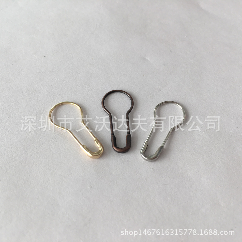 葫芦别针厂家直销服装吊牌商标专用葫芦形小别针铜铁安全别针扣针