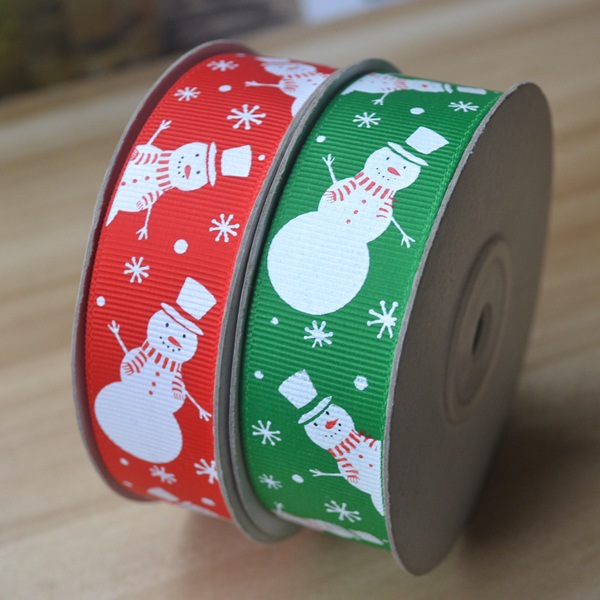 25m圣诞节雪人礼品包装丝带 AS383丝带