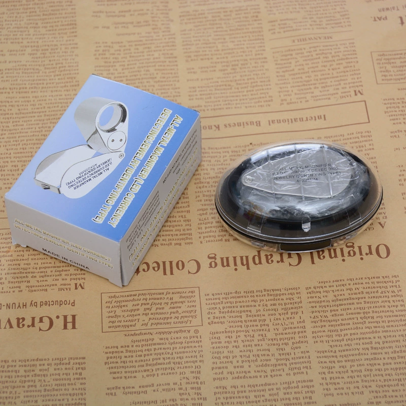 Jinghui Factory 9890 Высокая мощность идентификации ювелирных изделий светодиодный детектор денег корпус из сплава 40 раз 25 мм акриловое оптическое зеркало