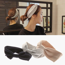 韓國氣質新款頭飾批發純色蝴蝶結發帶時尚潮女氣質頭帶精品店進貨