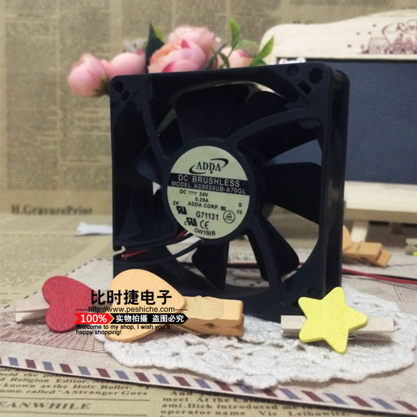 正品原装ADDA 8CM8厘米8025 DC24V 0.29A AD0824UB-A70GL电源风扇