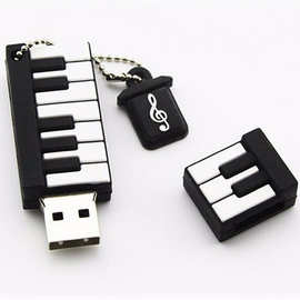 批发广告U盘创意卡通音符U盘PVC音乐礼品优盘乐器U盘加印LOGO