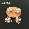 Beads from pearl, metal hair accessory handmade, wholesale