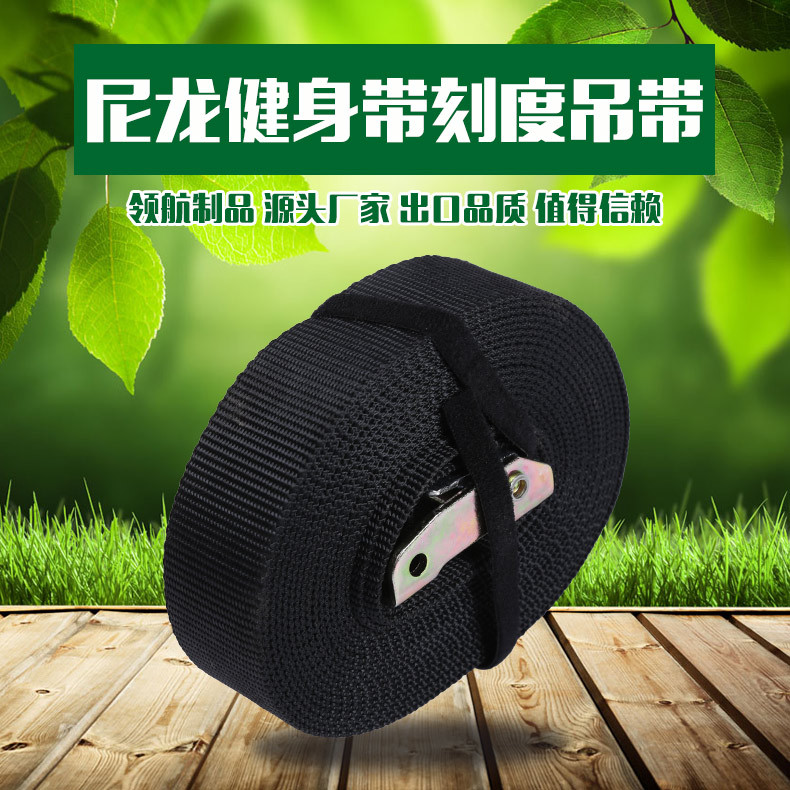 [Supply] Home Fitness Hanging Rings with Handles, Adjustable Straps with Scale, Nylon Stretch Anti-Slip Straps