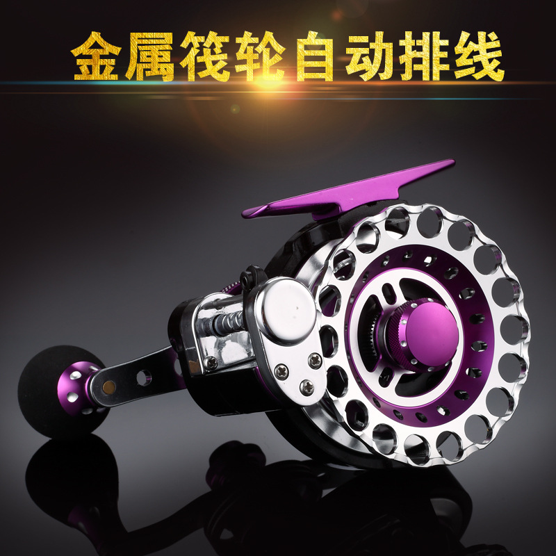 Golden Shark King venta al por mayor 8 + 1BB con cable de drenaje rueda balsa de agua de mar rueda de válvula balsa rueda de pesca balsa rueda de varilla micro rueda de plomo metal