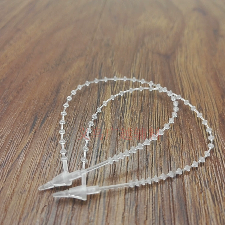 В наличии оптом прозрачная бело-черная бусина с веревкой для бирки Цепочка из полипропилена Жемчужная игольная Пряжка для ручной работы 1000 шт./пакет