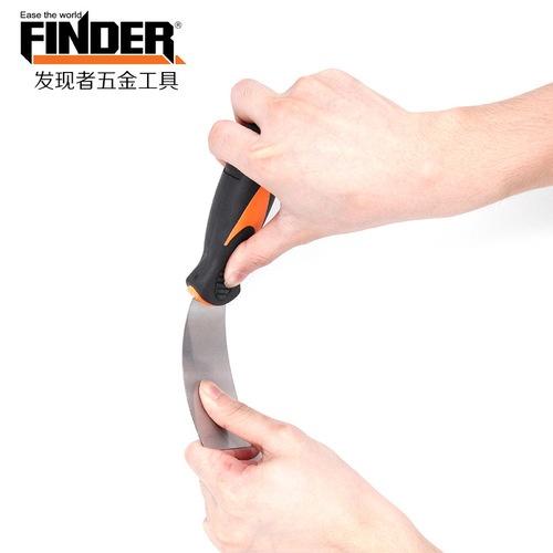Discoverer plastic handle carbon steel thickened 2-inch 3-inch putty knife triangular scraper scraper wall cleaning blade caulking putty knife