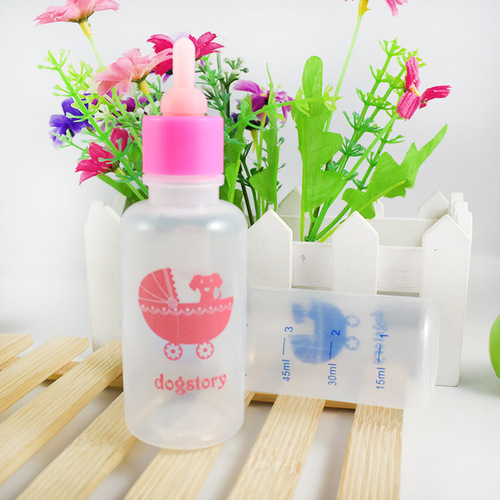 Silicone small bottle, hamster rabbit water fountain 60ml pet feeder, bottle brush, pet supplies best-selling model