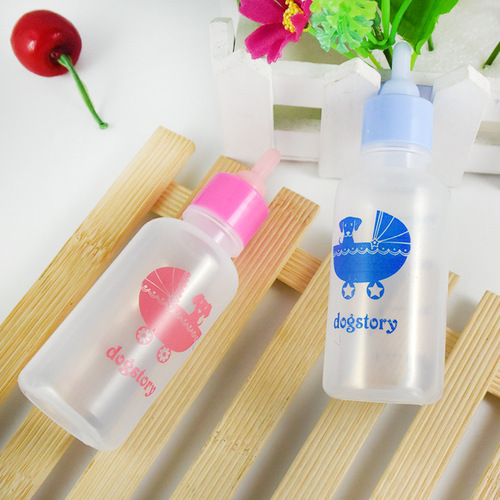 Silicone small bottle, hamster rabbit water fountain 60ml pet feeder, bottle brush, pet supplies best-selling model