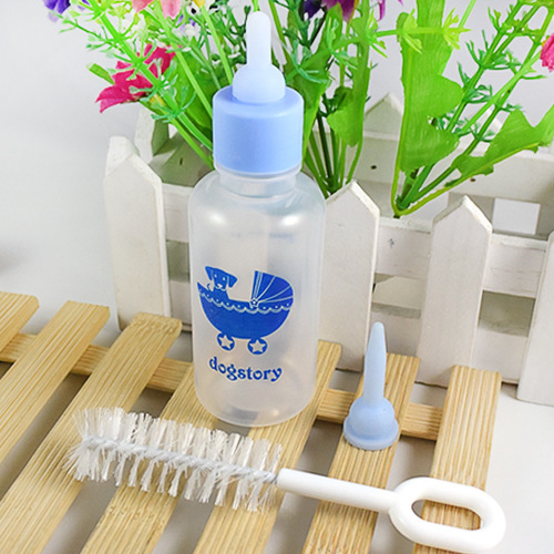 Silicone small bottle, hamster rabbit water fountain 60ml pet feeder, bottle brush, pet supplies best-selling model