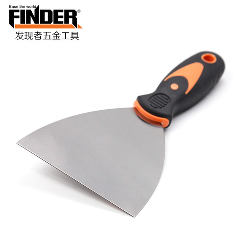 Discoverer plastic handle carbon steel thickened 2-inch 3-inch putty knife triangular scraper scraper wall cleaning blade caulking putty knife