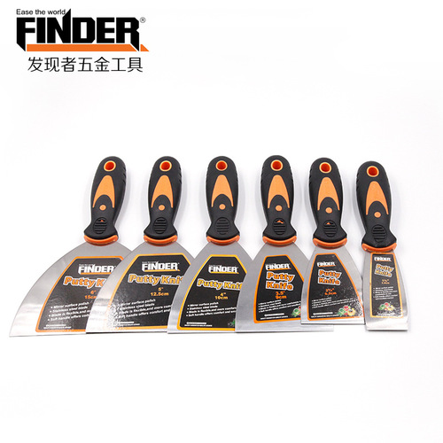 Discoverer plastic handle carbon steel thickened 2-inch 3-inch putty knife triangular scraper scraper wall cleaning blade caulking putty knife