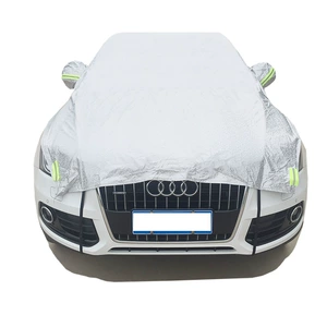 Car Half Cover Car Cover Sunshade Oversized Aluminum Heat Insulation Sunscreen Windshield Dust Cover Car Cover Half Body