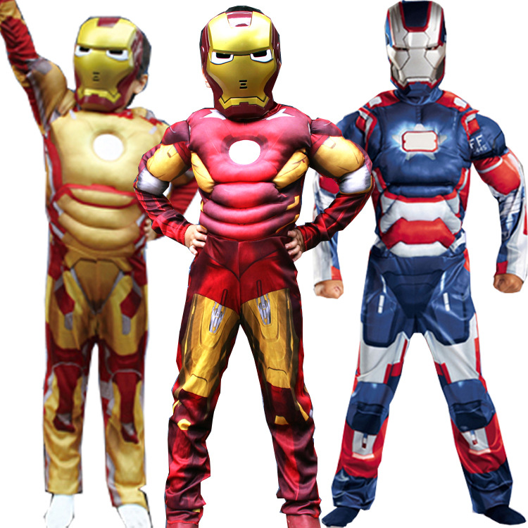 Children's Muscle Iron Man Costume cosplay Costume Anime Prom Clothes Factory Direct Male Halloween