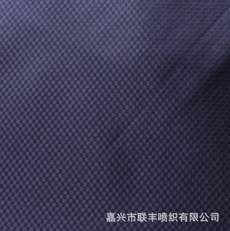 290T涤塔夫长丝提花阴阳格防绒涂层  防水防钻绒羽绒服棉衣面料
