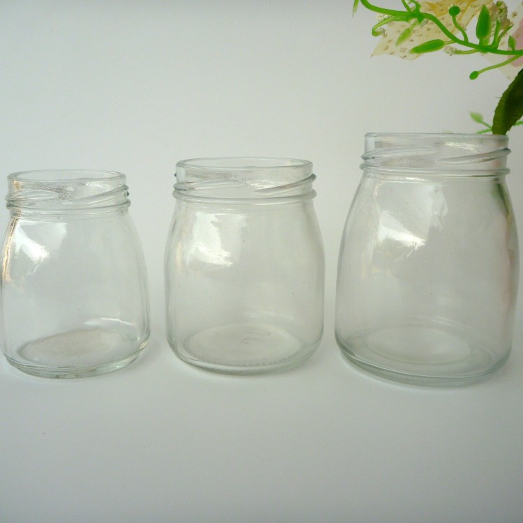源头工厂大口200ml果冻布丁瓶150ml丝口酸奶布丁玻璃瓶100m果酱瓶