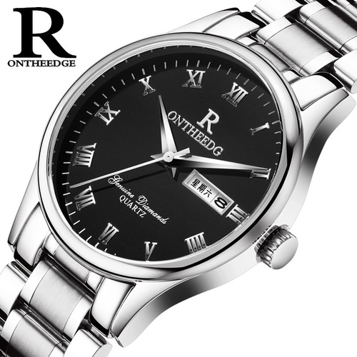 Ruizhiyuan Waterproof Business Stainless Steel Strap Quartz Men's Watch Women's Watch Student Non-Mechanical Men's Watch