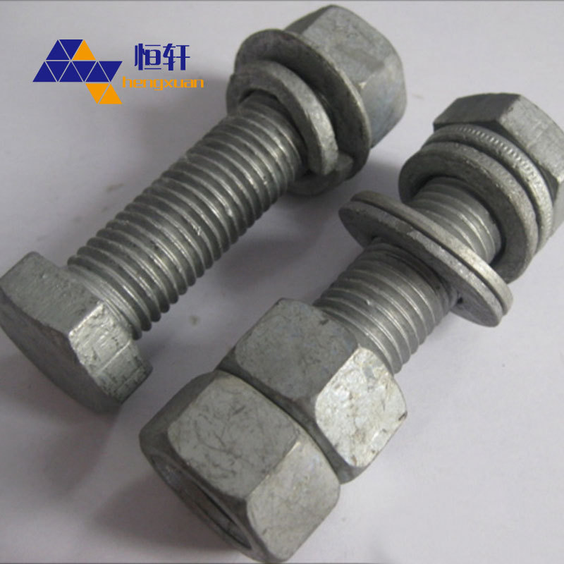 厂家直销热镀锌10.9级高强度GB1228大六角钢结构螺栓20X80配套