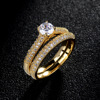 Fashionable universal accessory, zirconium, detachable ring, European style, simple and elegant design, micro incrustation