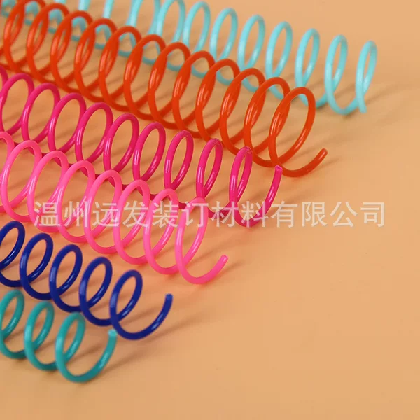 Pvc Plastic Single Coil Wholesale Loose-Leaf Wire Ring Colorful Notebook Binding Ring Snake Ring Spiral Binding Book Ring