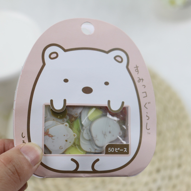 Esquina redonda rollo conejo biológico etiqueta paquete cuatro opcional pequeño conejo gordo expresión etiqueta paquete DIY álbum mano cuenta pegatina