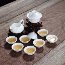 包邮特价陶瓷高白10头茶具套装茶海功夫整套德化陶瓷茶杯礼品