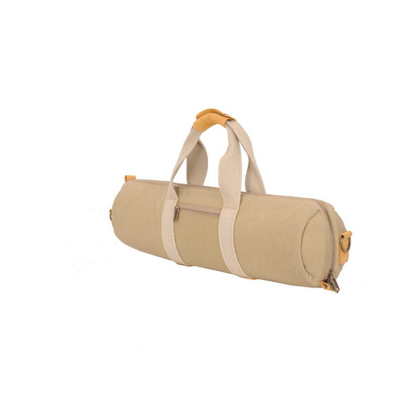 Factory wholesale, customizable canvas track tripod storage bag for cameras, monopods, and backpacks.