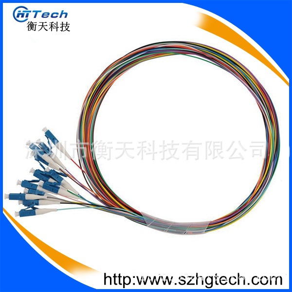 深圳出口品质LC/UPC单模SM12芯12C光纤尾纤Fiber Pigtail千兆