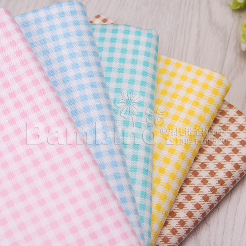 Wholesale Cotton Twill Printed 3mm Plaid Cotton Twill Hemming Oblique Strip Fabric 1.6 Door Width
