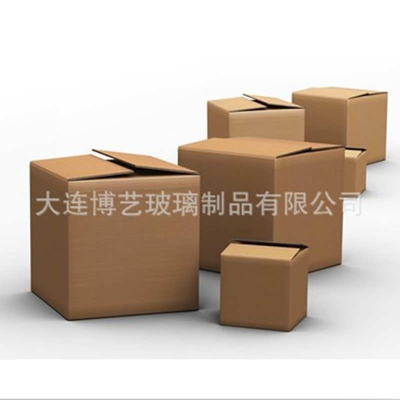 Caja de cartón cuadrado en stock al por mayor corrugado Express Box e-commerce embalaje logística caja de entrega plana