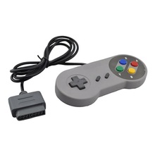 超任snes sfc游戏有线手柄 snes controller 彩色小健