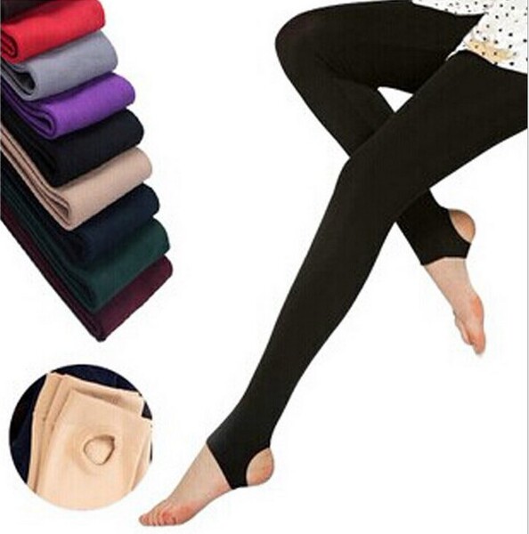 2023 autumn and winter new ladies brushed pants wear slimming velvet leggings foot brushed pantyhose