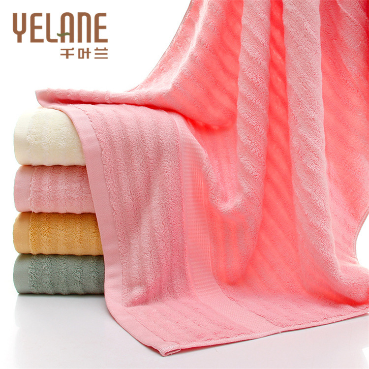 Wholesale plain increase thick 480g high and low wool wavy bamboo fiber bath towel 70*140 adult absorbent soft