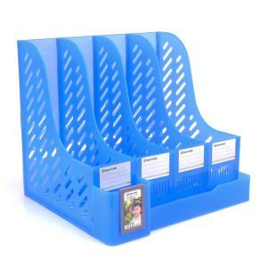 Thickened Chuangyi Quadruple File Box CY6498 Data Rack Four-grid File Basket Storage Rack File Bar Office Supplies